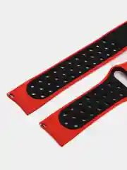 Красный силиконовый ремешок для Xiaomi Amazfit Bip / Huawei / Haylou / Samsung, с кнопкой, 22 мм