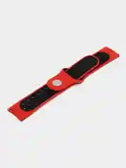 Красный силиконовый ремешок для Xiaomi Amazfit Bip / Huawei / Haylou / Samsung, с кнопкой, 22 мм