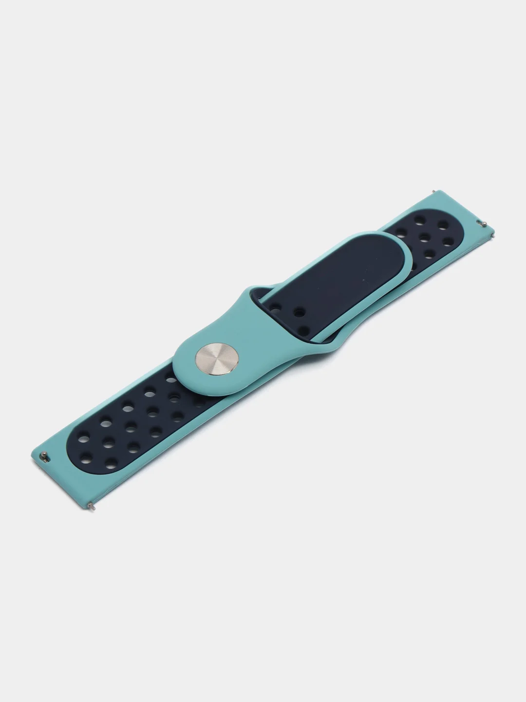Тёмно-бирюзовый силиконовый ремешок для Xiaomi Amazfit Bip, Huawei, Haylou, Samsung, 20 мм, с кнопкой