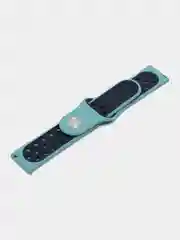 Тёмно-бирюзовый силиконовый ремешок для Xiaomi Amazfit Bip, Huawei, Haylou, Samsung, 20 мм, с кнопкой