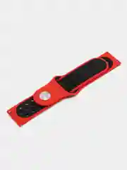 Красный силиконовый ремешок для Xiaomi Amazfit Bip, Huawei, Haylou, Samsung, 20 мм, с кнопкой