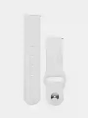 Белый силиконовый ремешок для Xiaomi Amazfit Bip / Huawei / Haylou / Samsung, с кнопкой, 22 мм