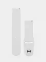 Белый силиконовый ремешок для Xiaomi Amazfit Bip / Huawei / Haylou / Samsung, с кнопкой, 22 мм