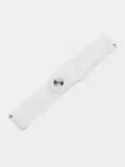 Белый силиконовый ремешок для Xiaomi Amazfit Bip / Huawei / Haylou / Samsung, с кнопкой, 22 мм
