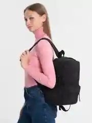 Черный рюкзак однотонный