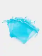 Голубой мешочек из органзы, для подарка, 5 штук