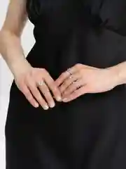 Серебряный женские кольца Diamond, набор из 15 колец