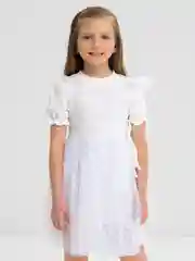 Белый платье детское с юбкой-сеткой