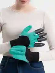 Зеленый перчатки садовые с когтями