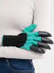 Зеленый перчатки садовые с когтями