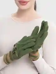 Зелёный хаки перчатки садовые, нейлоновые