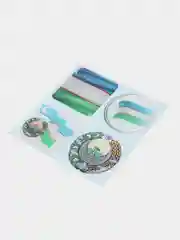 3D наклейки на телефон "Флаг Узбекистана", 4 штуки