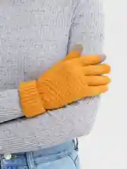 Горчичный перчатки сенсорные