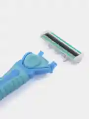 Голубой бритвенный станок, 3 сменные кассеты