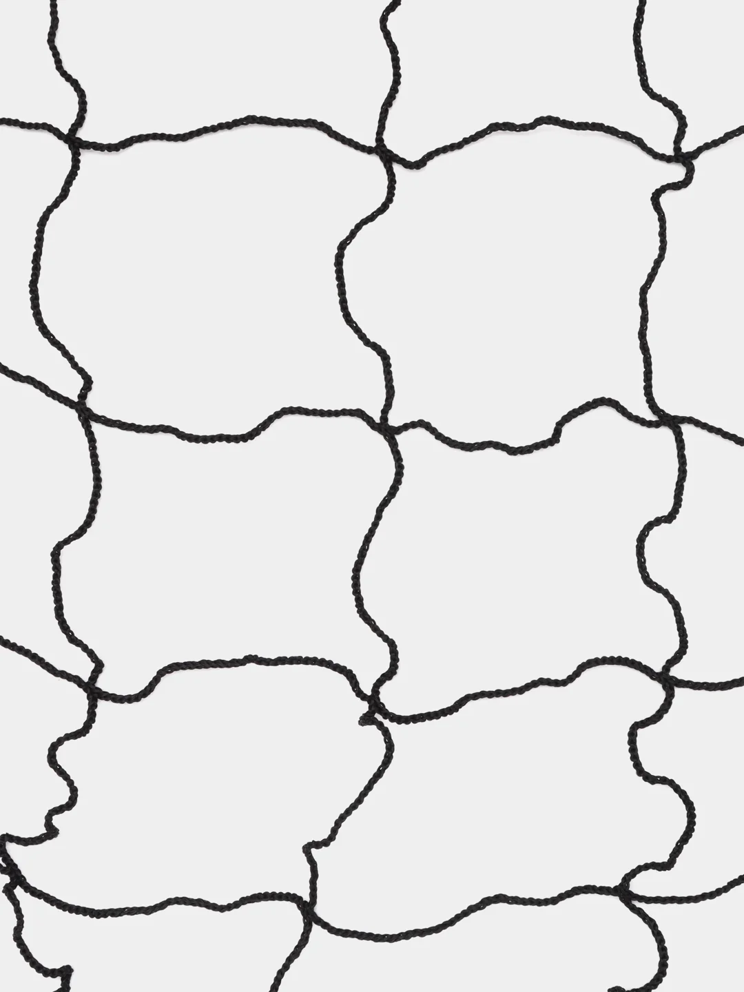 Черный сетка волейбольная узловая, нить 2 мм обшита с 1ой строны +3сторны оверлог