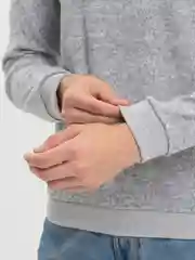 Серебряный лонгслив мужской