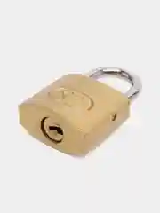 Желтый замок навесной маленький. Мини замок