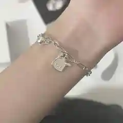 Браслет на руку "Зайчонок" с подвесками женский, детский