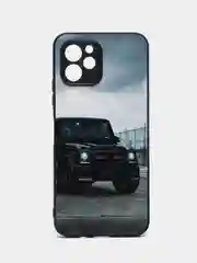 Тёмно-коричневый чехол с рисунком на Huawei Nove Y61 (Хуавей Нова У61)