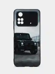 Тёмно-коричневый чехол с ярким рисунком/принтом на Xiaomi Poco M4 Pro 4G 6,43" (Сяоми Поко М4 Про 4G 6.43")