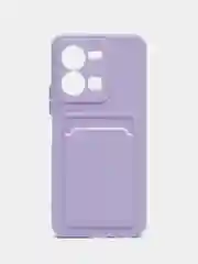 Лавандовый силиконовый чехол Vivo Y35 4G 2022 (Виво у35 4Г 2022), прозрачный
