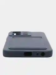 Темно-синий силиконовый чехол Vivo Y35 4G 2022 (Виво у35 4Г 2022), прозрачный
