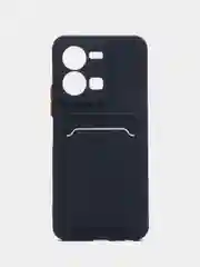 Темно-синий силиконовый чехол Vivo Y35 4G 2022 (Виво у35 4Г 2022), прозрачный