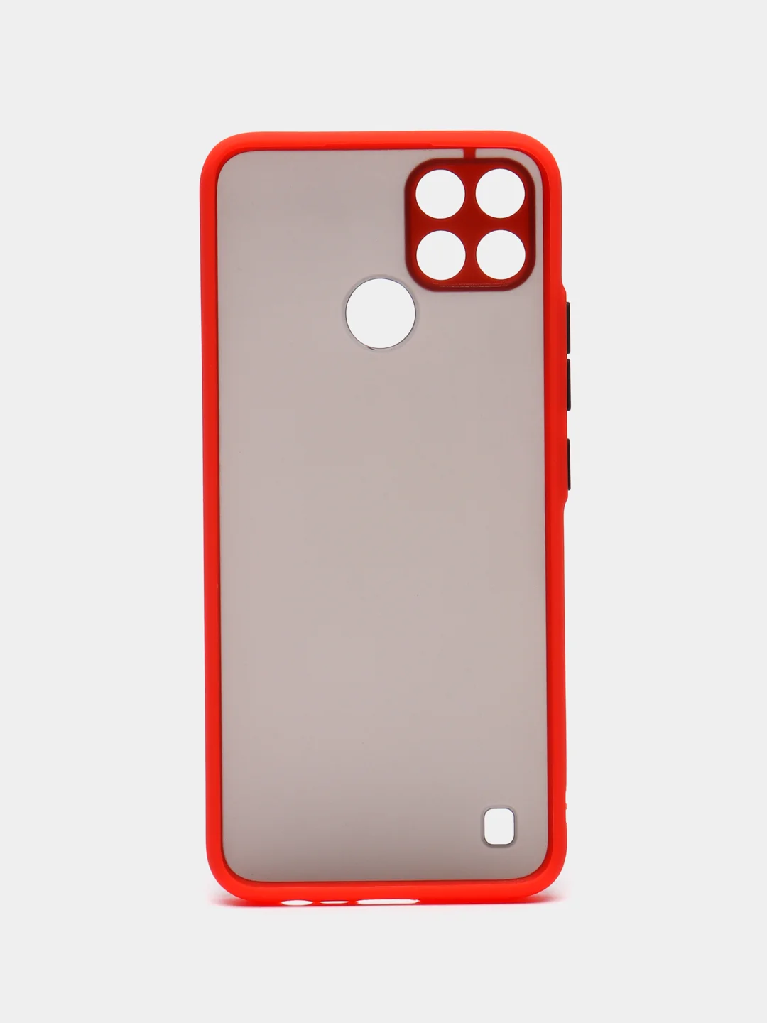 Красный чехол для Realme C21Y, полупрозрачный, пластиковый, матовый Реалми C21Y