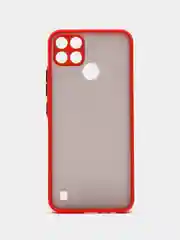 Красный чехол для Realme C21Y, полупрозрачный, пластиковый, матовый Реалми C21Y