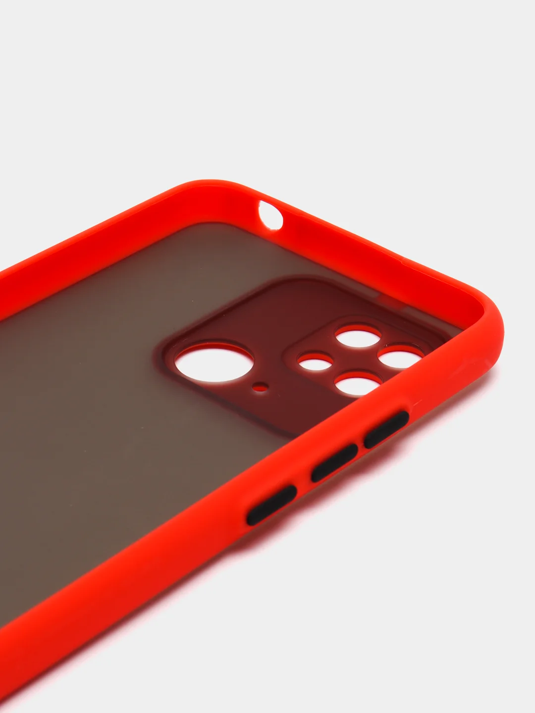 Красный чехол на Xiaomi Redmi 10c, полупрозрачный, Редми 10С, силиконовый, пластиковый