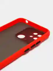 Красный чехол на Xiaomi Redmi 10c, полупрозрачный, Редми 10С, силиконовый, пластиковый
