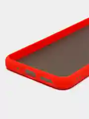 Красный чехол на Xiaomi Redmi 10c, полупрозрачный, Редми 10С, силиконовый, пластиковый