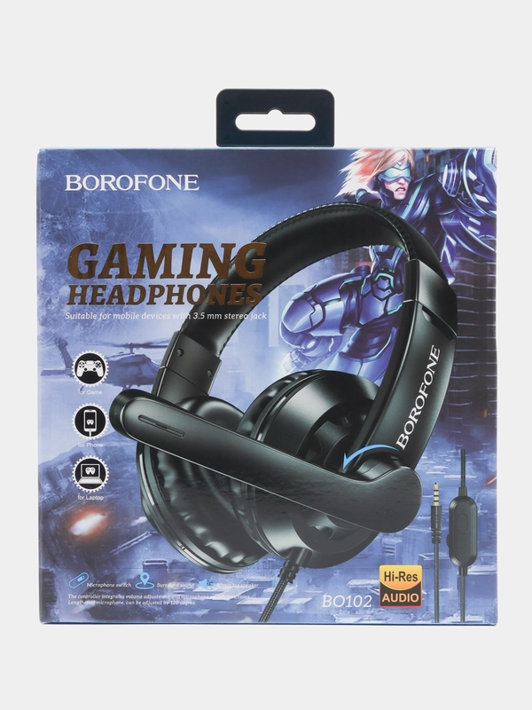 Проводные наушники Borofone BO102, с микрофоном, игровые