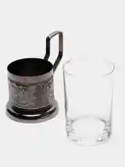 Подстаканник медный + стакан