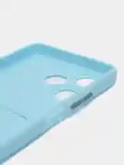 Голубой силиконовый чехол для Infinix Hot 30, с защитой камеры, прозрачный