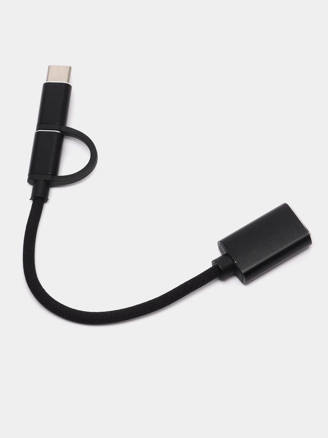 Черный кабель-адаптер, 2 в 1, переходник USB 3.0 к Micro USB, Type-C