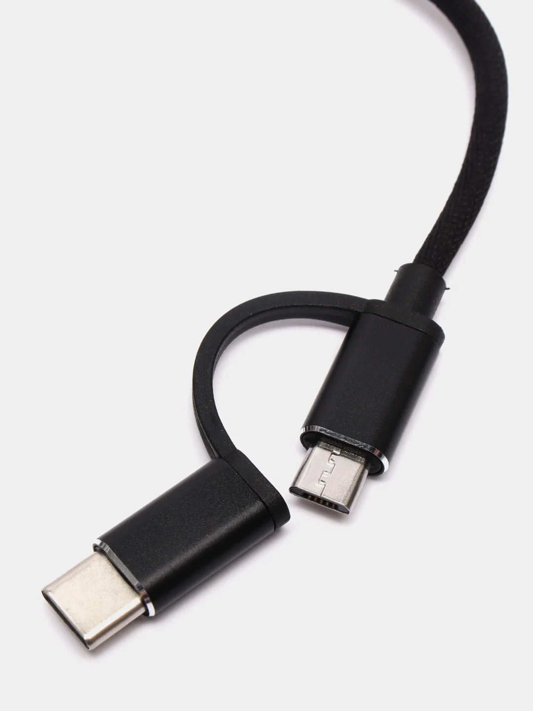 Черный кабель-адаптер, 2 в 1, переходник USB 3.0 к Micro USB, Type-C