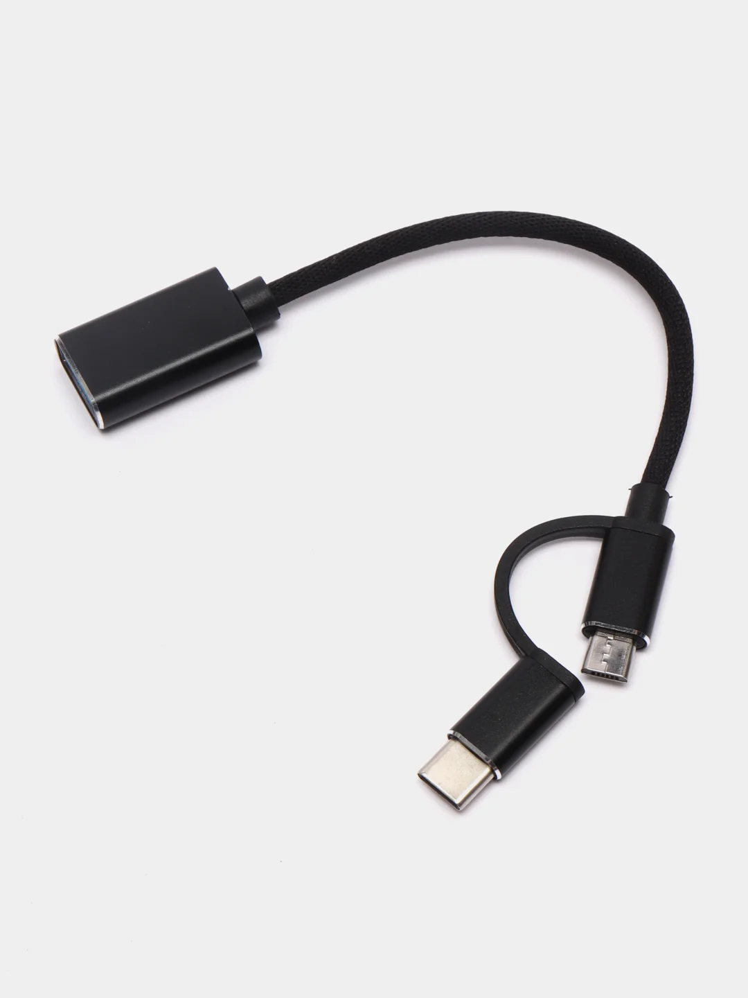 Черный кабель-адаптер, 2 в 1, переходник USB 3.0 к Micro USB, Type-C