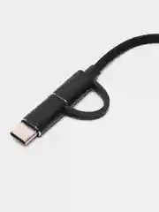 Черный кабель-адаптер, 2 в 1, переходник USB 3.0 к Micro USB, Type-C