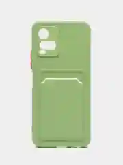 Зеленый силиконовый чехол для Vivo Y21, Y21S, Y33S 4G, Y32 4G, Y21T, Y33T прозрачный