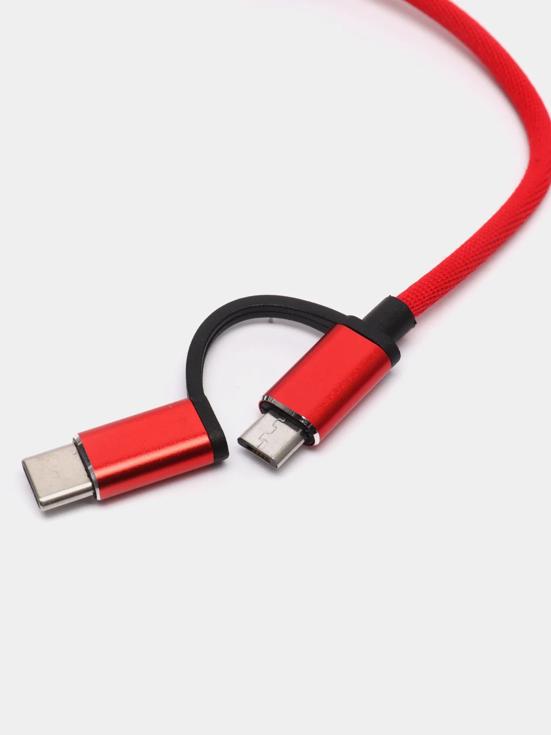 Красный кабель-адаптер, 2 в 1, переходник USB 3.0 к Micro USB, Type-C