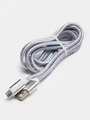 Серебряный 2 метра, 1,78, 2,7, Кабель на тайпси (Type-C)/iPhone Lightning/Micro/USB провод, зарядник