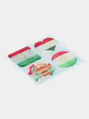 3D наклейки на телефон "Флаг Таджикистана", 4 штуки