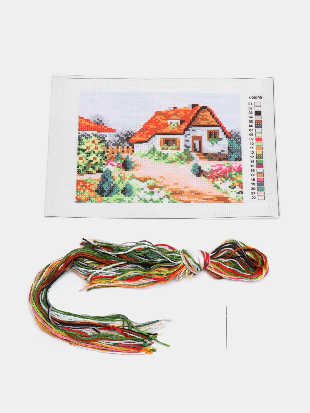 Коралловый набор для вышивания "Пейзаж", 10*14 см