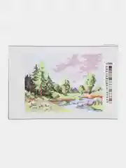 Мятный набор для вышивания "Пейзаж", 10*14 см