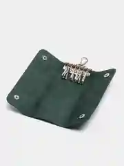 Бирюзовый ключница из натуральной кожи