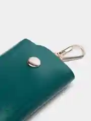 Бирюзовый ключница из натуральной кожи