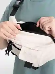 Белый сумка на плечо, сумка на пояс, бананка с карманом, поясная сумка, сумка дорожная, унисекс