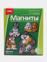 Набор для детского творчества, фигурки на магнитах "Зайчики", Lori