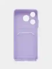 Лавандовый чехол для Tecno Spark 10/Spark 10C (Техно Спарк 10/10С), с карманом для карт